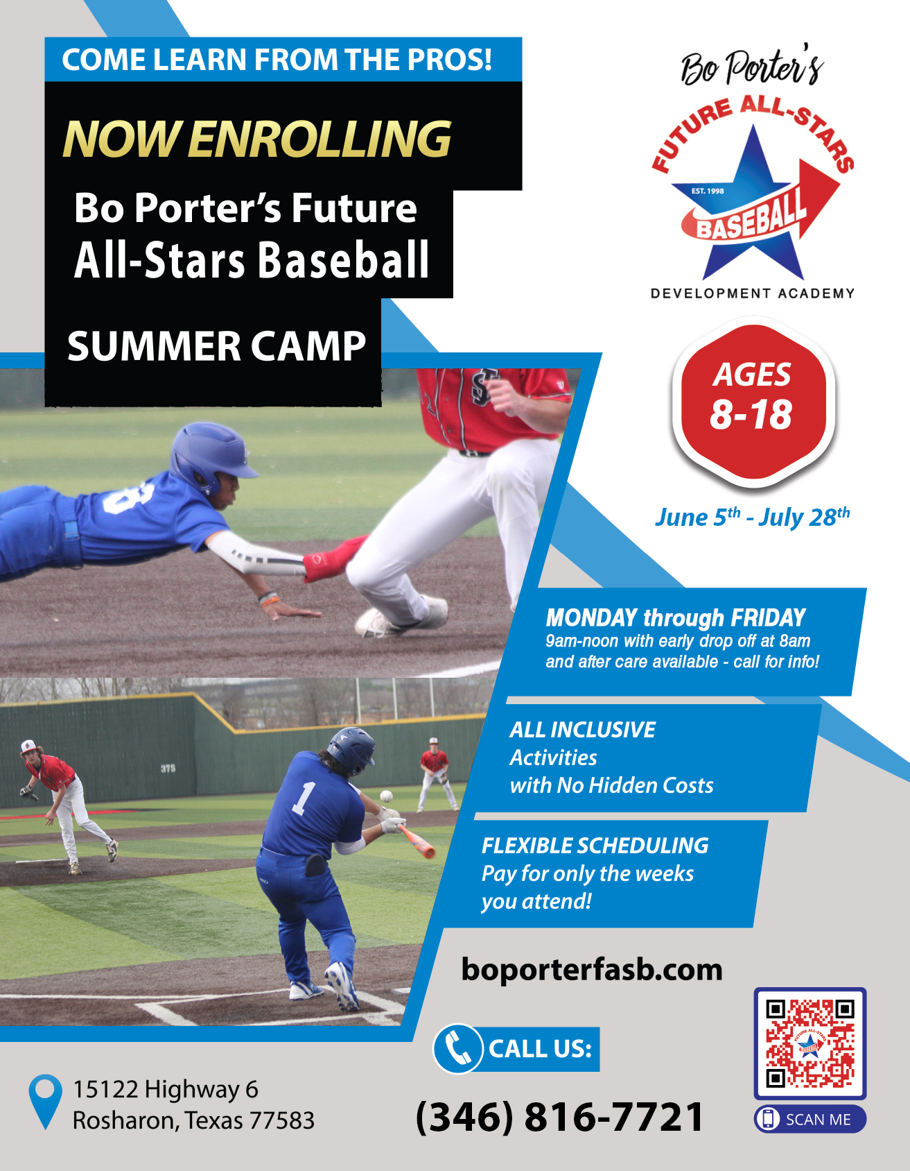 FASB Baseball SUMMER CAMP (Ages 818) Bo Porter's Future AllStars Baseball