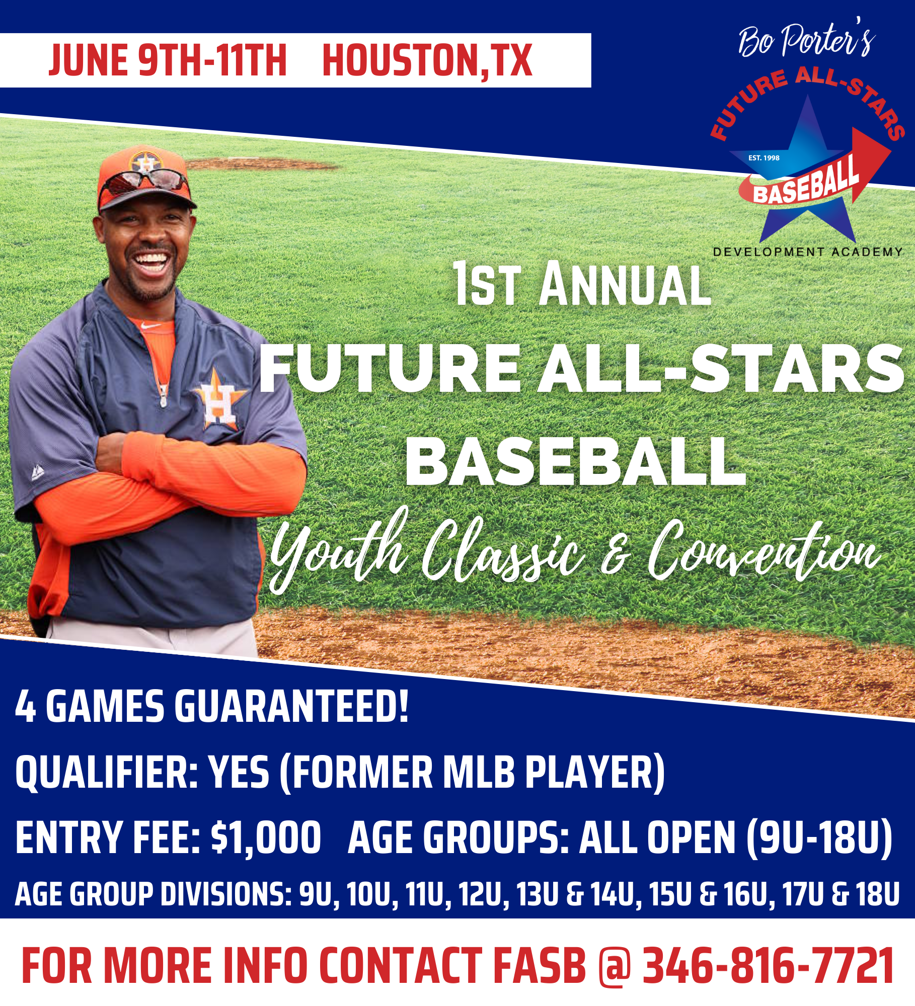 CW39 HOUSTON  Astros Youth Academy events June 9-11 